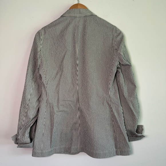 Akris Punto black and white striped lightweight blazer size 8 - Picture 6 of 8